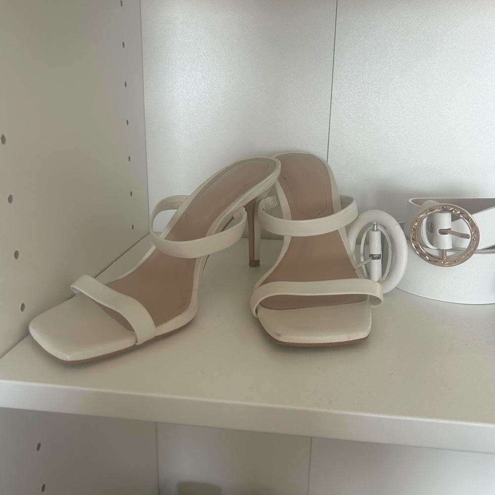 Algo white Heels Women 7